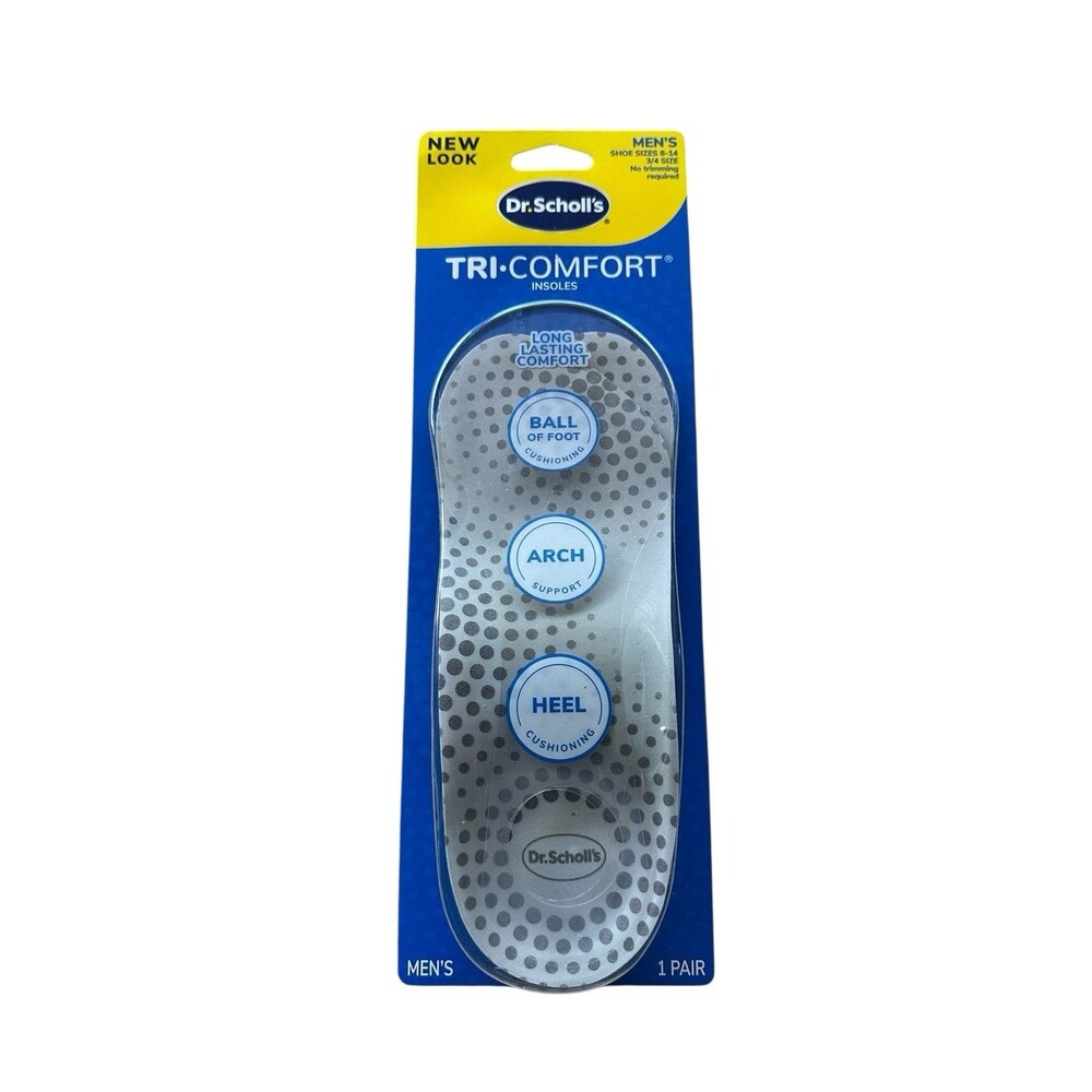 Dr. Scholl’s TRI-COMFORT Insoles Men's 8-14 Shoe Size New in Package